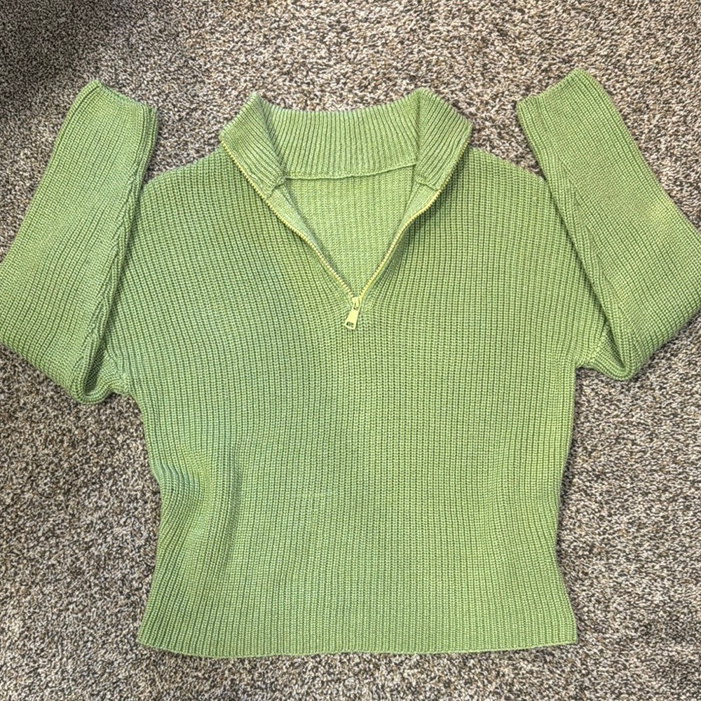 Thick Green Half-Zip